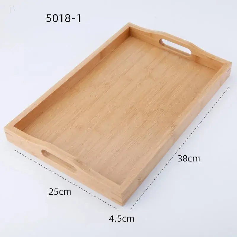 Elegant Japanese bamboo serving tray BloomIris