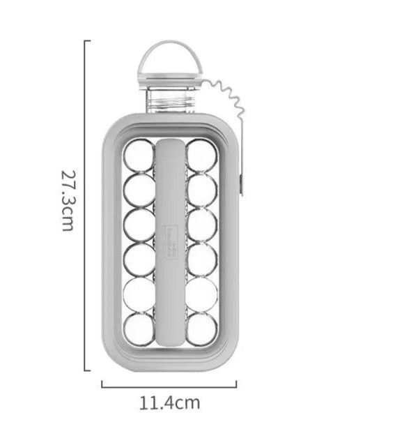 Portable 2-in-1 Ice Tray Ice Mold Maker and Cube Tray