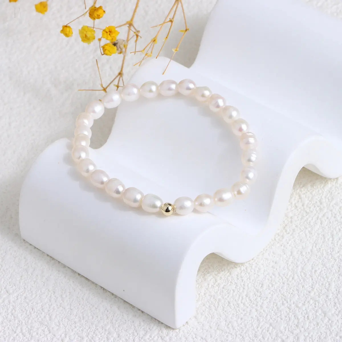 Freshwater Pearl Bracelet Female 14k Real Gold BloomIris