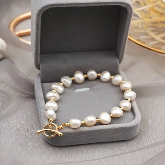 Freshwater Pearl Bracelet Female 14k Real Gold BloomIris