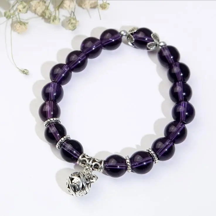 Natural opal beads bracelets crystal fashion women bracelet vintage stainless steel braceletes for women BloomIris