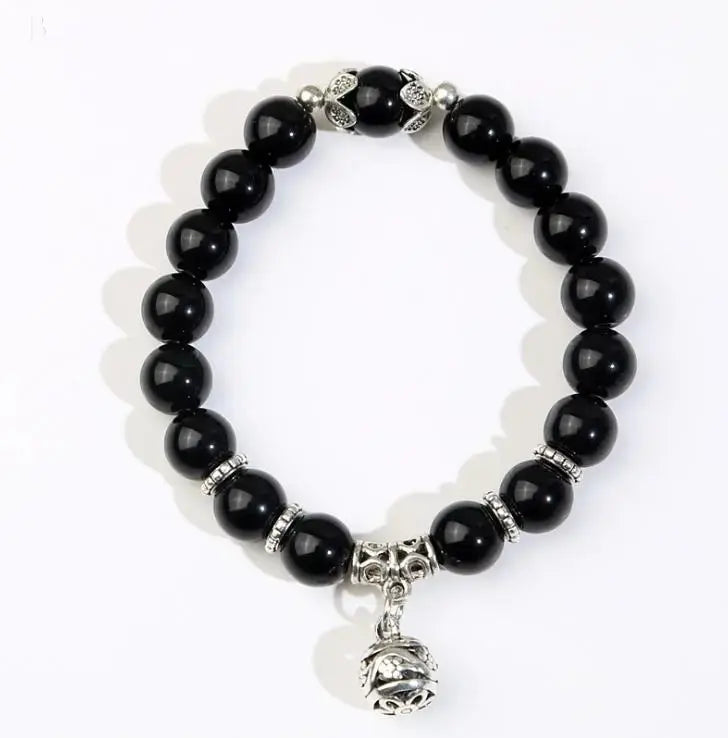 Natural opal beads bracelets crystal fashion women bracelet vintage stainless steel braceletes for women BloomIris