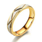 Titanium steel couple ring 24K gold stainless steel ring BloomIris