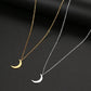 Women's Fashion Simple Stainless Steel Moon Pendant Necklace BloomIris