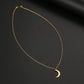 Women's Fashion Simple Stainless Steel Moon Pendant Necklace BloomIris