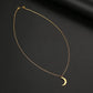 Women's Fashion Simple Stainless Steel Moon Pendant Necklace BloomIris