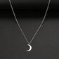 Women's Fashion Simple Stainless Steel Moon Pendant Necklace BloomIris