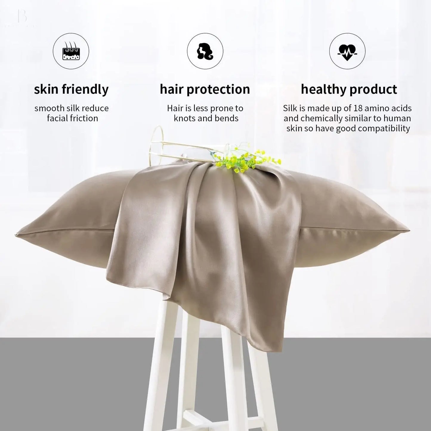 100% Mulberry Silk Pillowcase BloomIris