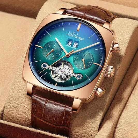 2022 Famous Brand Watch Montre Automatique Luxe Chronograph Square Large Dial Watch Hollow Waterproof Mens Fashion Watches BloomIris