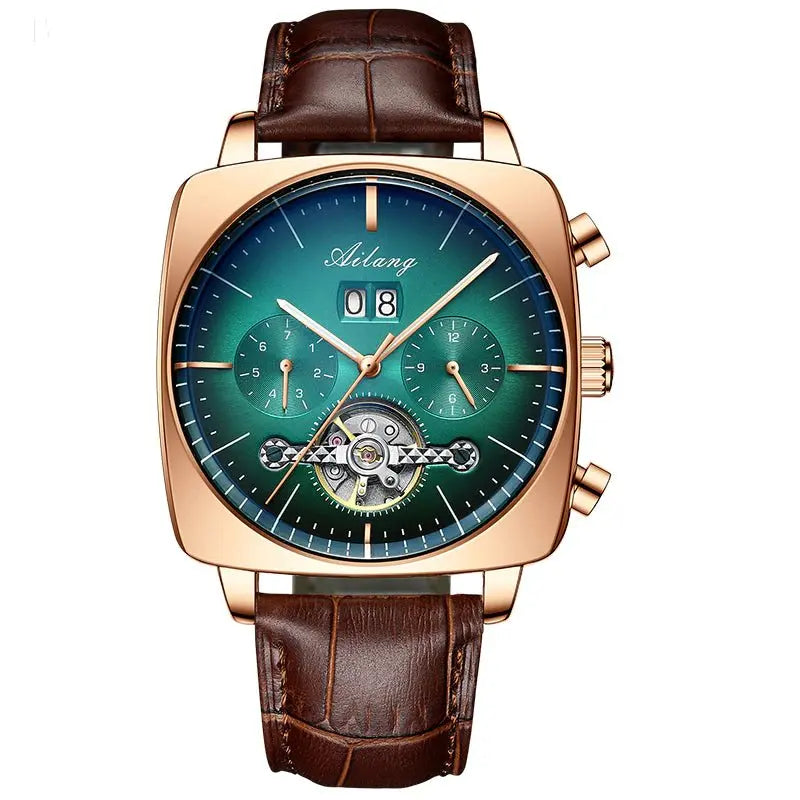2022 Famous Brand Watch Montre Automatique Luxe Chronograph Square Large Dial Watch Hollow Waterproof Mens Fashion Watches BloomIris