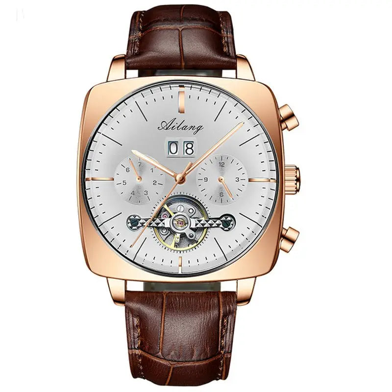 2022 Famous Brand Watch Montre Automatique Luxe Chronograph Square Large Dial Watch Hollow Waterproof Mens Fashion Watches BloomIris