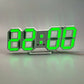 3D Led Wall Clock Modern Hypersku