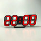 3D Led Wall Clock Modern Hypersku