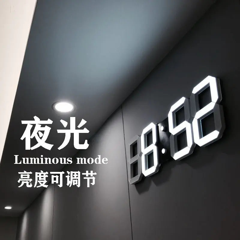 3D Led Wall Clock Modern Hypersku
