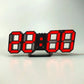 3D Led Wall Clock Modern Hypersku