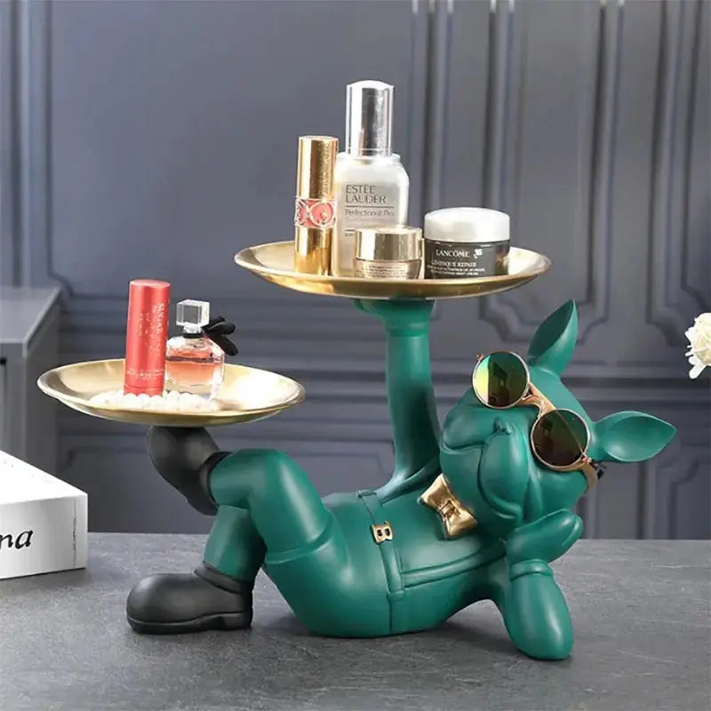 Bulldog Animal Figurines Cool Dog Statue Sculpture Living Room Bedroom Decor Home Interior Decoration Accessories BloomIris