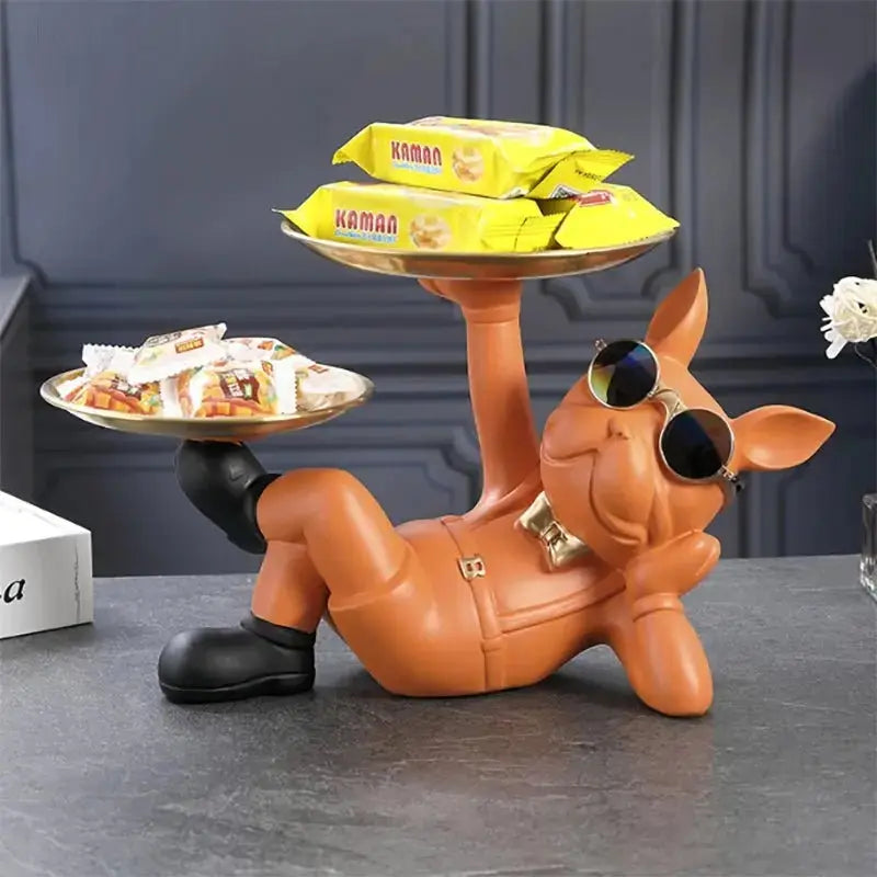 Bulldog Animal Figurines Cool Dog Statue Sculpture Living Room Bedroom Decor Home Interior Decoration Accessories BloomIris