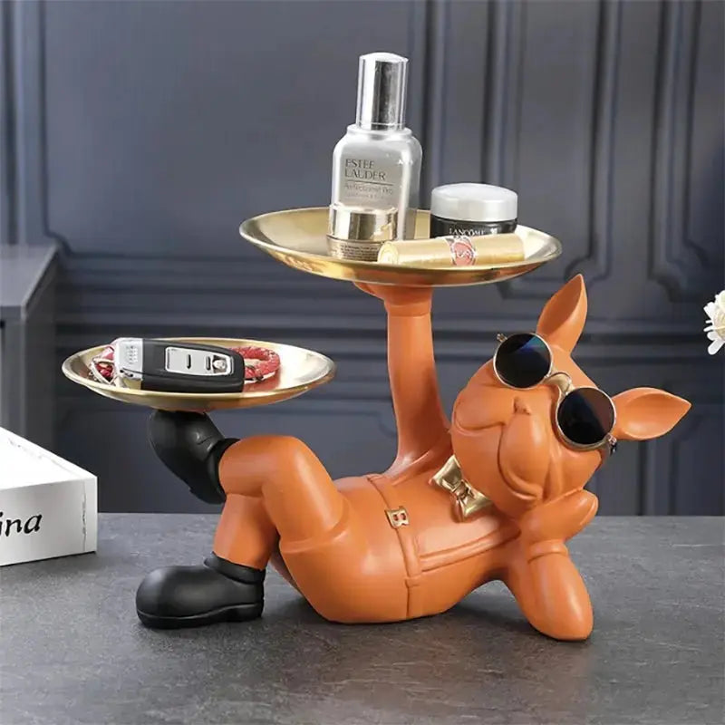 Bulldog Animal Figurines Cool Dog Statue Sculpture Living Room Bedroom Decor Home Interior Decoration Accessories BloomIris