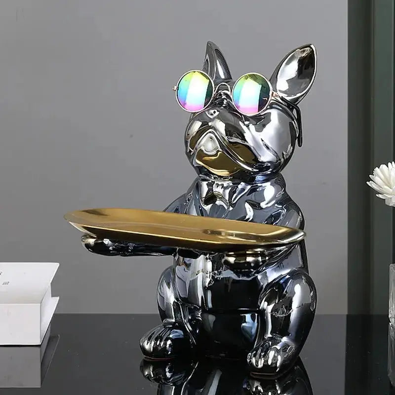 Bulldog Animal Figurines Cool Dog Statue Sculpture Living Room Bedroom Decor Home Interior Decoration Accessories BloomIris