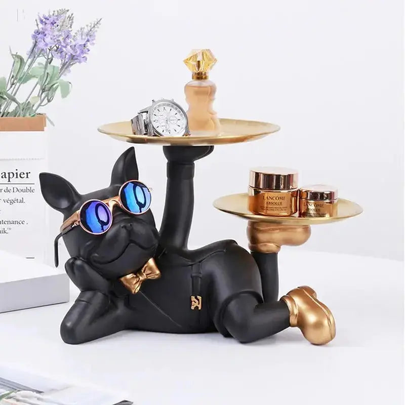 Bulldog Animal Figurines Cool Dog Statue Sculpture Living Room Bedroom Decor Home Interior Decoration Accessories BloomIris