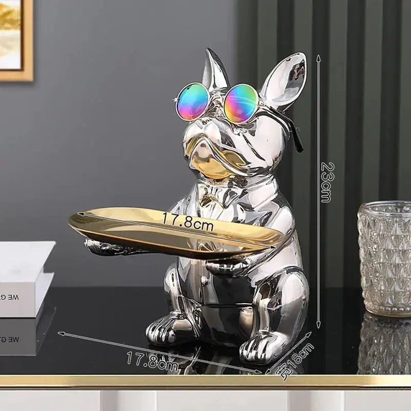 Bulldog Animal Figurines Cool Dog Statue Sculpture Living Room Bedroom Decor Home Interior Decoration Accessories BloomIris