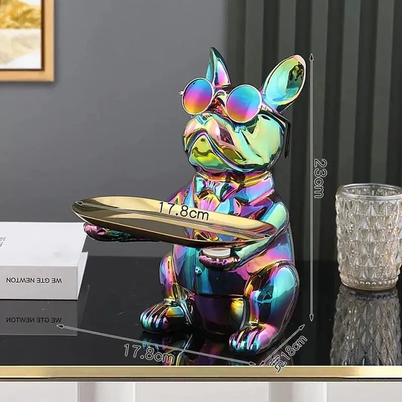 Bulldog Animal Figurines Cool Dog Statue Sculpture Living Room Bedroom Decor Home Interior Decoration Accessories BloomIris