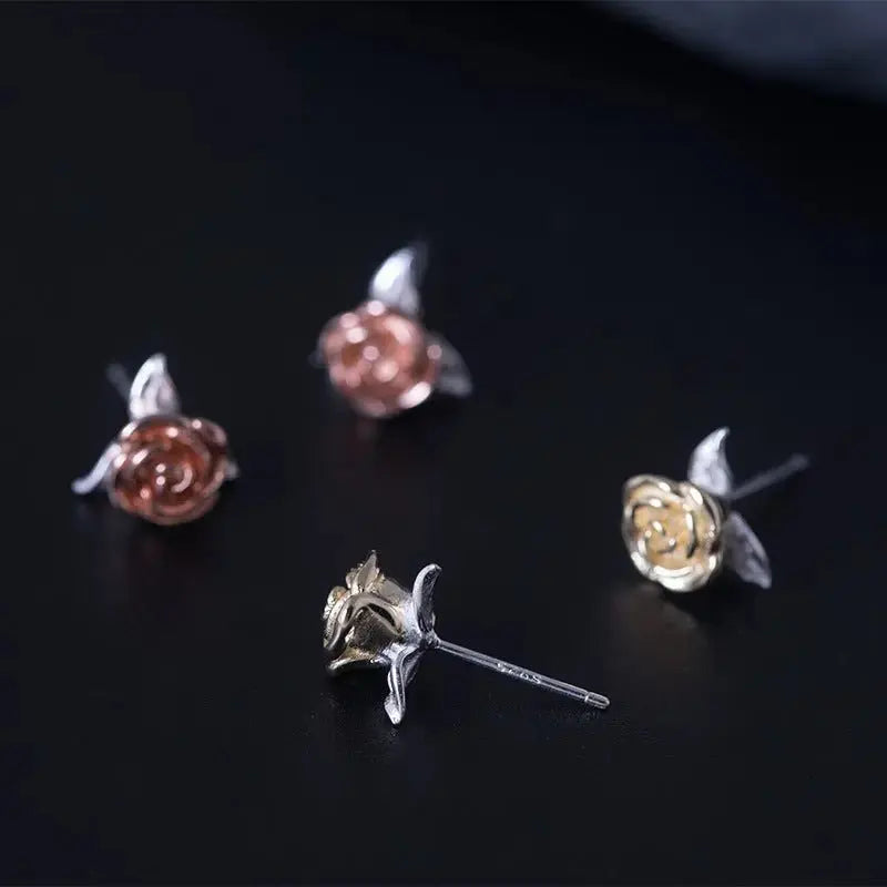 Creative jewelry rose earrings BloomIris
