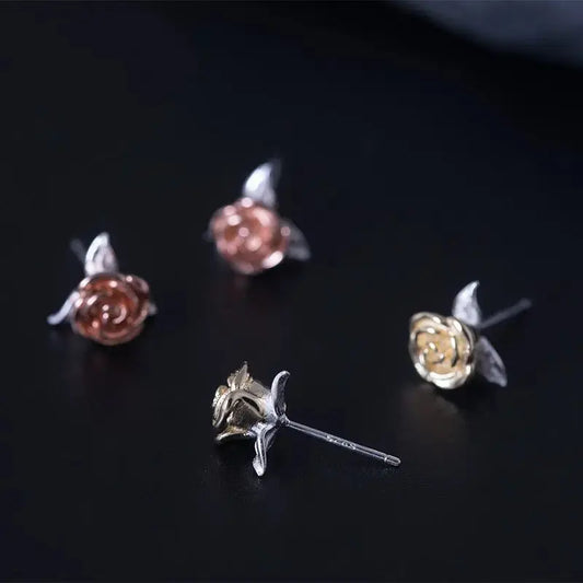 Creative jewelry rose earrings BloomIris