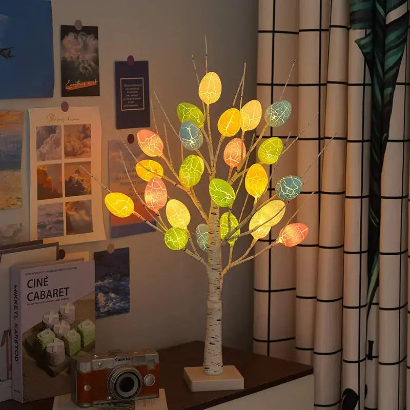 Easter Decoration 60cm Birch Tree Home Easter Egg LED Light BloomIris