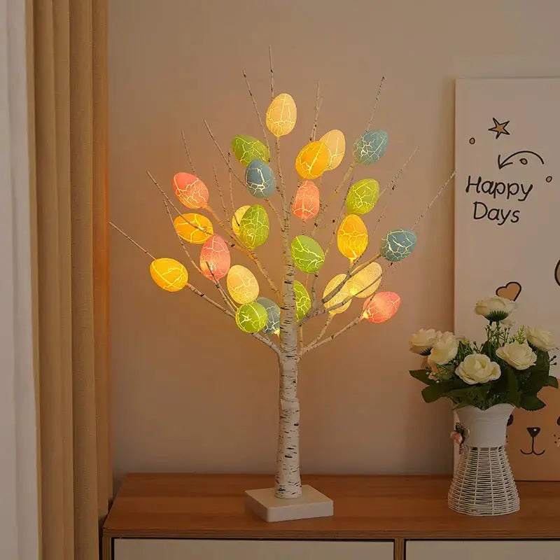 Easter Decoration 60cm Birch Tree Home Easter Egg LED Light BloomIris