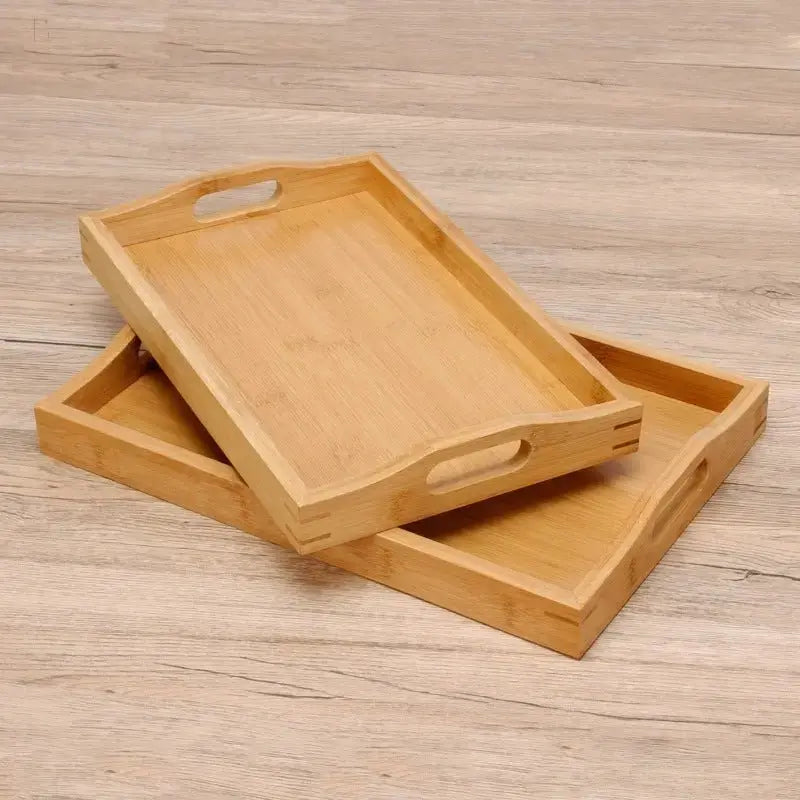 Elegant Japanese bamboo serving tray BloomIris