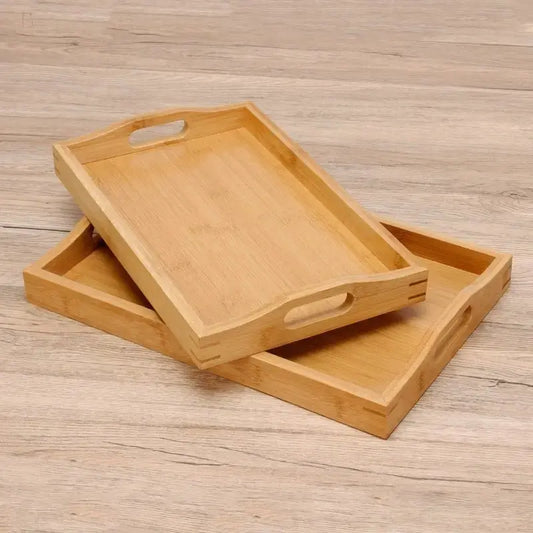 Elegant Japanese bamboo serving tray BloomIris
