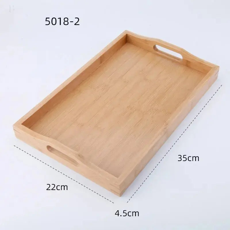 Elegant Japanese bamboo serving tray BloomIris