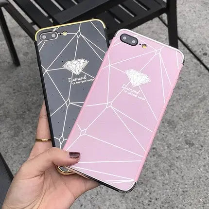 Feather mobile phone case mirror diamond case BloomIris