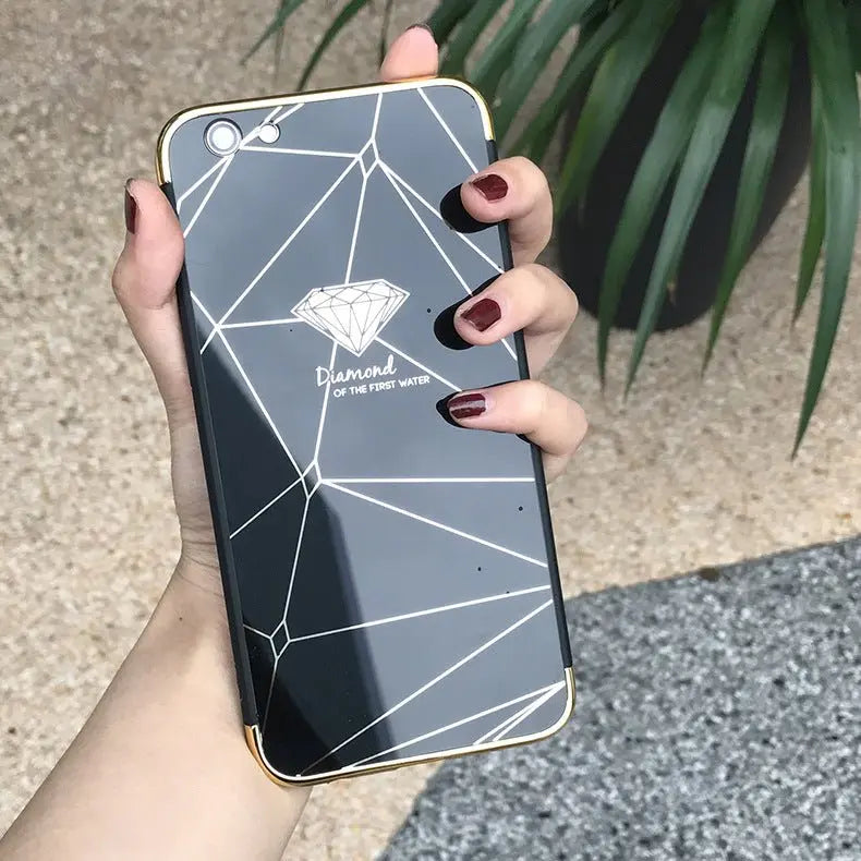 Feather mobile phone case mirror diamond case BloomIris