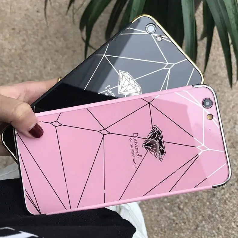 Feather mobile phone case mirror diamond case BloomIris