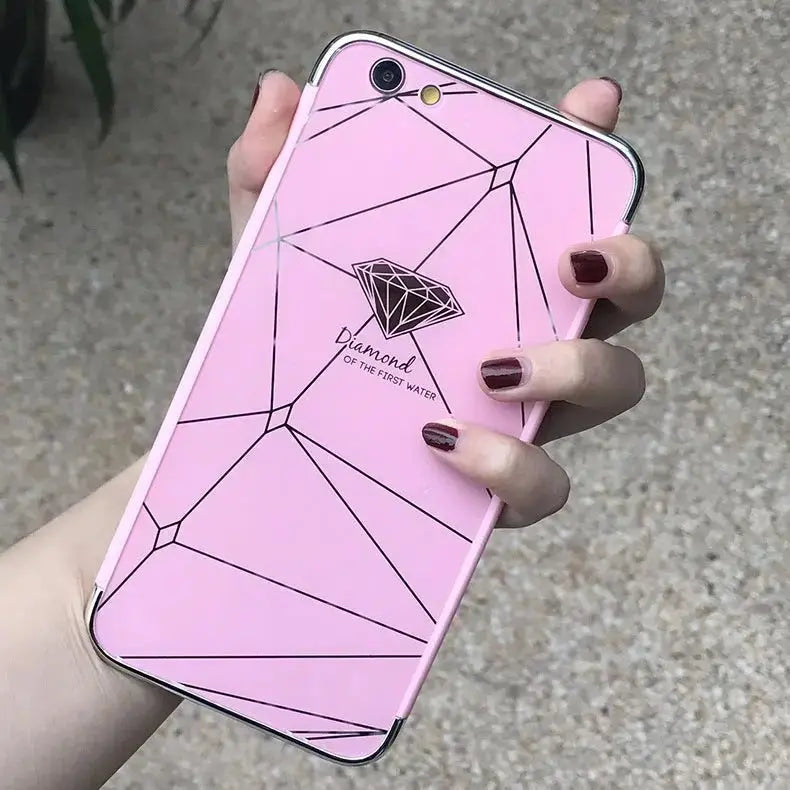 Feather mobile phone case mirror diamond case BloomIris