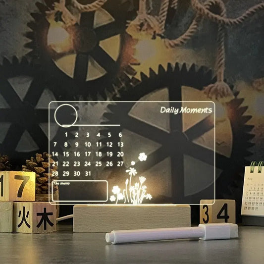 Illuminate Your Thoughts with our USB Message Board LED Night Light BloomIris