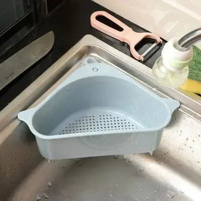 Kitchen Sink Triangle Drain Basket drainer suction Cup BloomIris