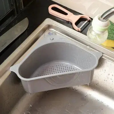Kitchen Sink Triangle Drain Basket drainer suction Cup BloomIris