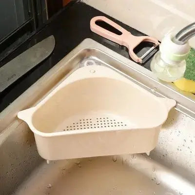 Kitchen Sink Triangle Drain Basket drainer suction Cup BloomIris