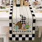 Light Luxury Wood Grain Bottom Easter Cotton And Linen Table Flag BloomIris