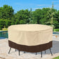 Outdoor Furniture Covers, 72 Inch Waterproof Patio Covers for Outdoor Furniture, Heavy Duty Medium round Patio Table Cover, All Weather Resistant Lawn Dining Table Covers, Beige & Brown BloomIris