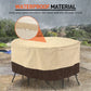 Outdoor Furniture Covers, 72 Inch Waterproof Patio Covers for Outdoor Furniture, Heavy Duty Medium round Patio Table Cover, All Weather Resistant Lawn Dining Table Covers, Beige & Brown BloomIris