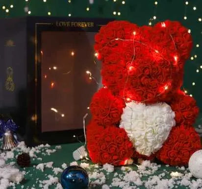 Rose Bear - Gifts - Mother's Day Gift - Flowers Teddy Bear BloomIris