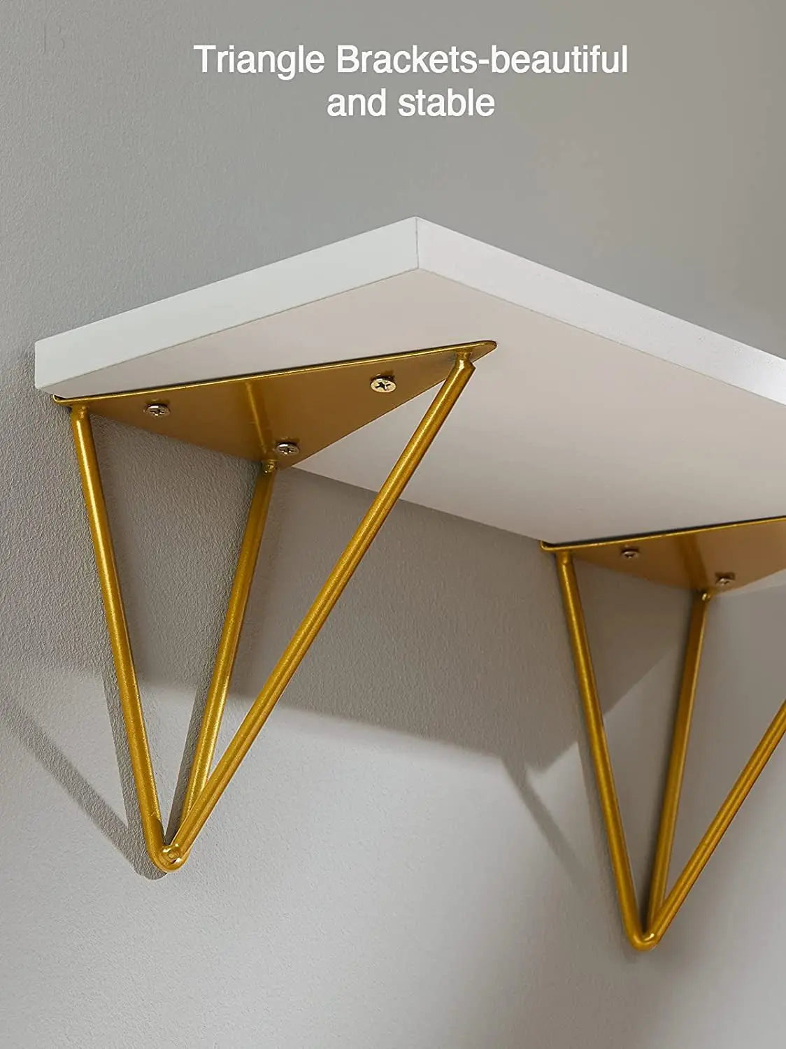 Set of 3 Modern Style Wooden Floating Shelves Branded