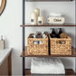 Water Hyacinth Storage Baskets, Rectangular Wicker Baskets with Built-In Handles, Medium, 13 X 8 ¼ X 7 Inches, 2-Pack BloomIris